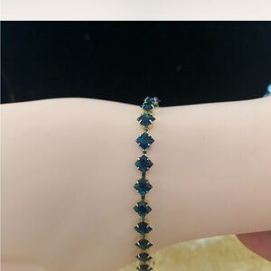 Elegant Gold and Blue Bracelet